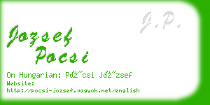 jozsef pocsi business card